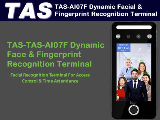 AI07F Dynamic Facial and Fingerprint Recognition Clocking System Terminal